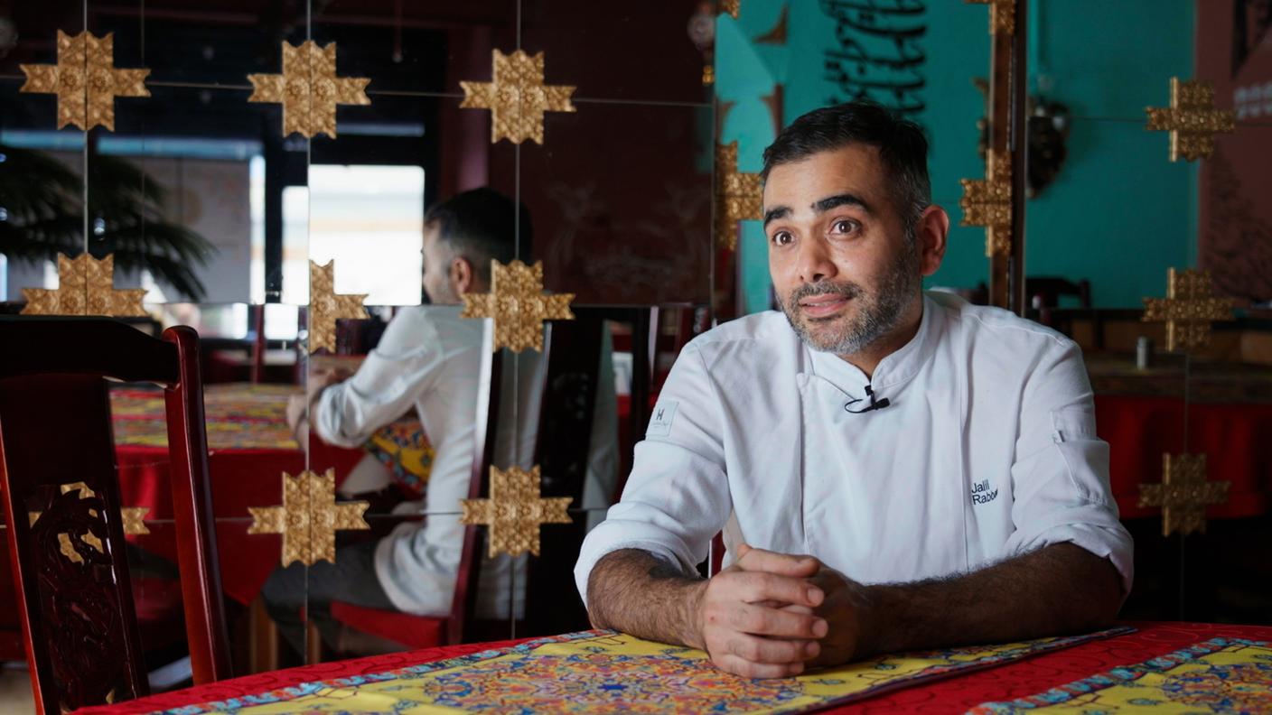 Jalil Rabbani al ristorante