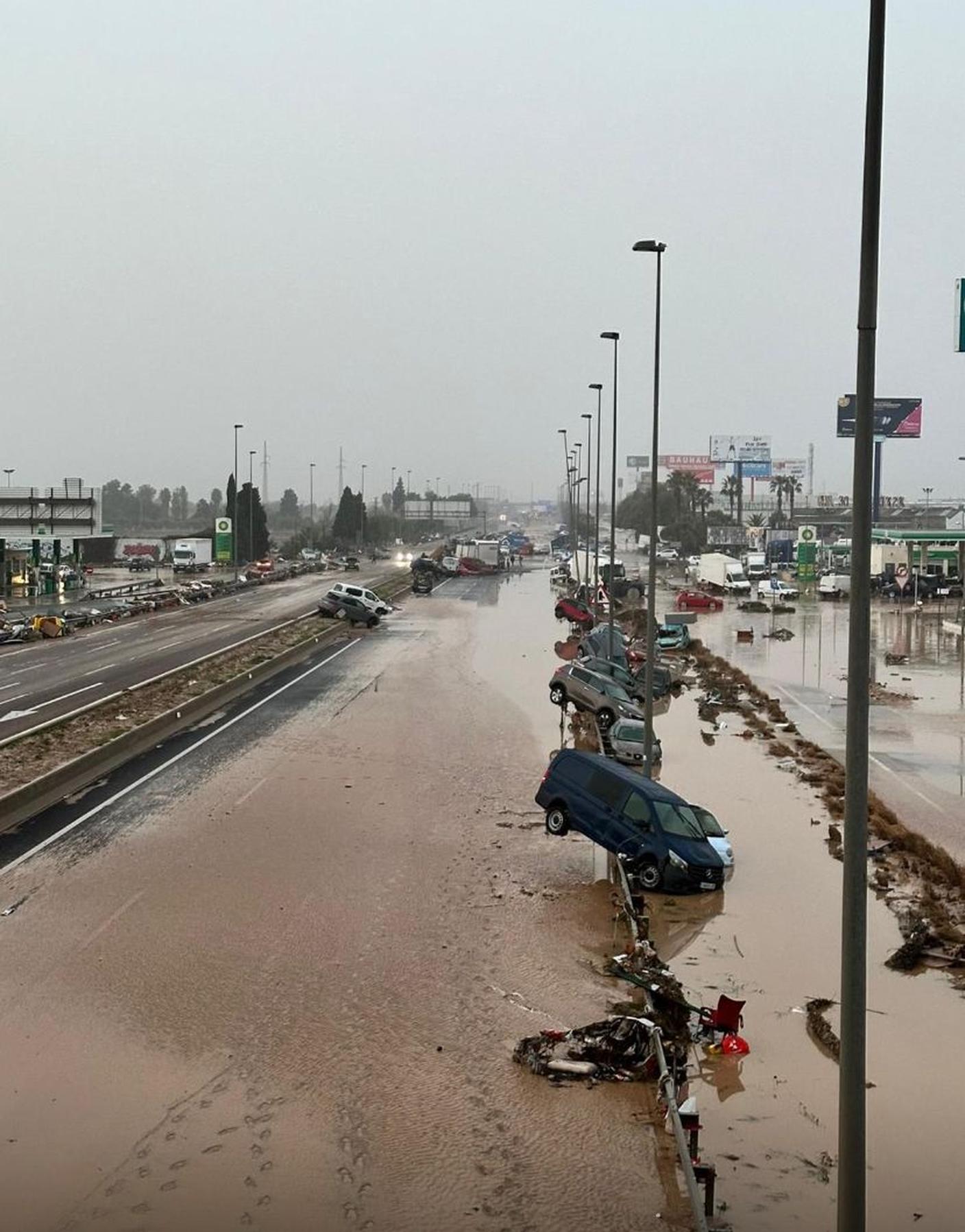 Una fotografia scattata all'ingresso di Valencia sud