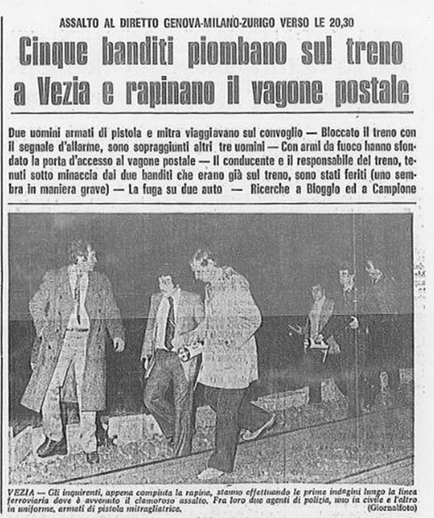 La prima pagina del giornale