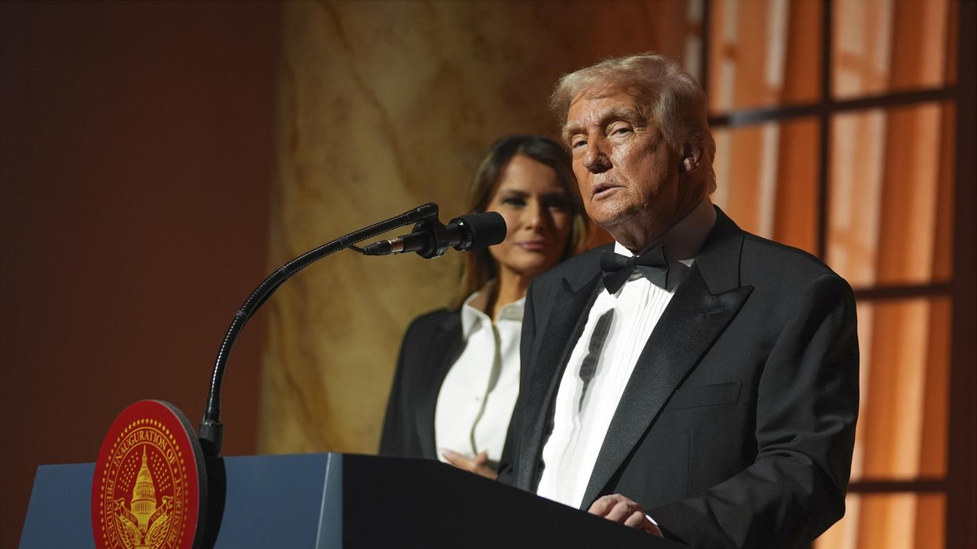 Donald Trump parla dal palco del Building Museum