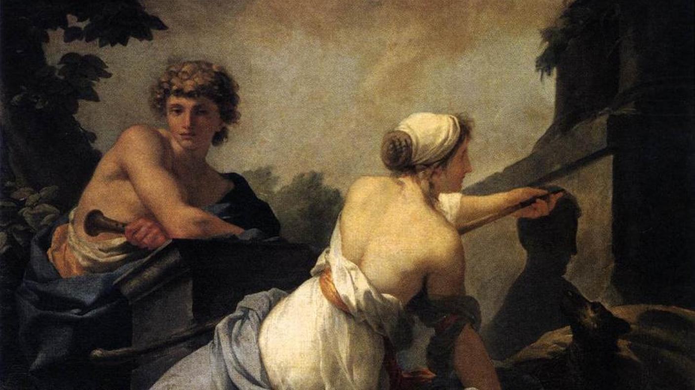 J.B.Regnault, L’origine della pittura, 1785