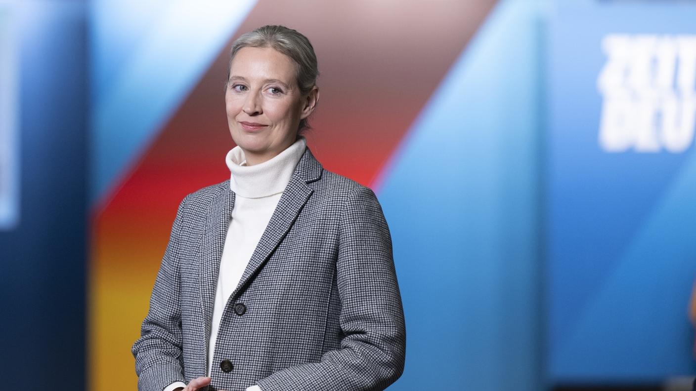 Alice Weidel, il volto dell'AfD alle elezioni nazionali.
