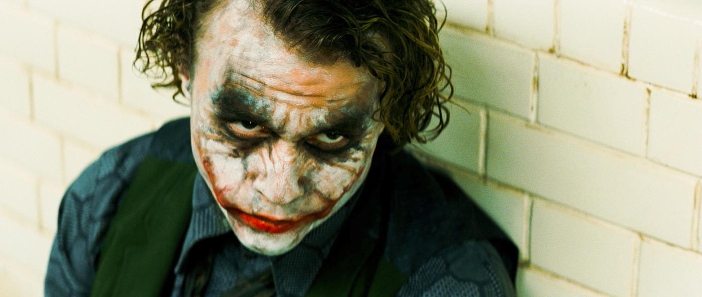 Heath Ledger nei panni del Joker (The Dark Knight)
