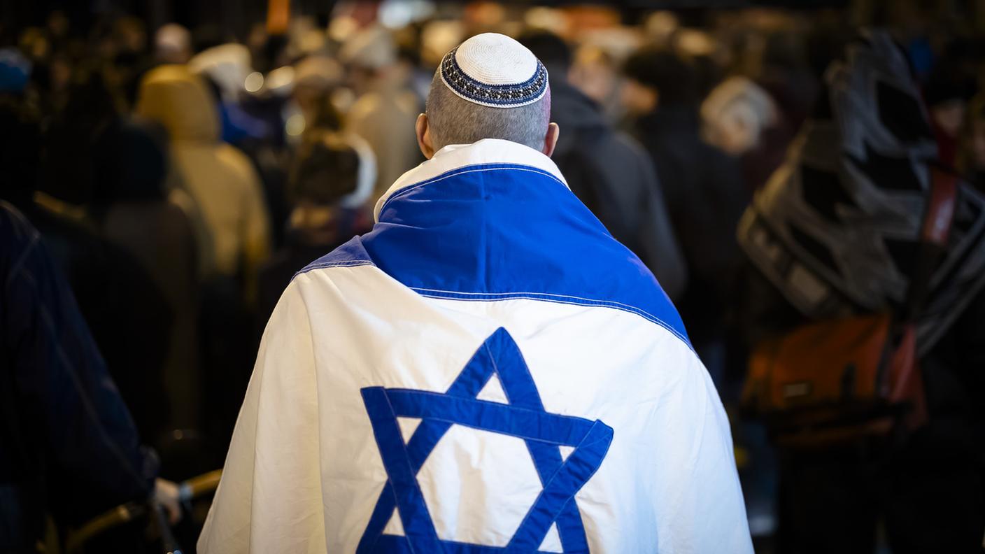 Protesta contro l'antisemitismo nel 2024 a Zurigo