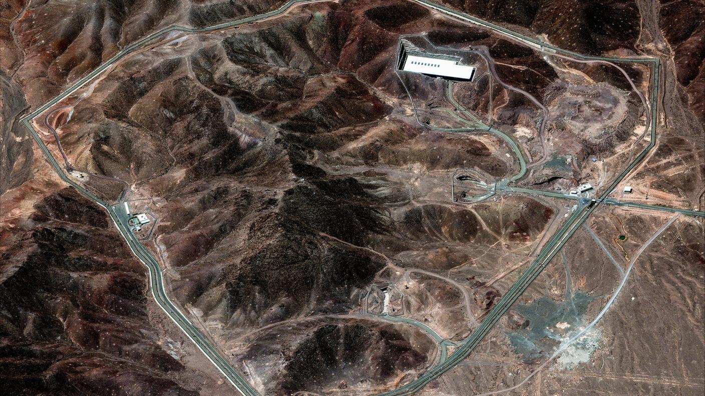 Un'immagine satellitare del sito nucleare du Fordow, in Iran