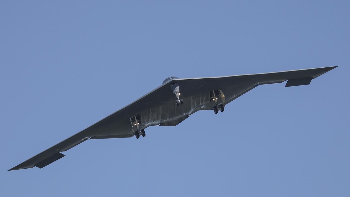 Un bombardiere B-2 statunitense come quelli usati negli attacchi contro l'Iran
