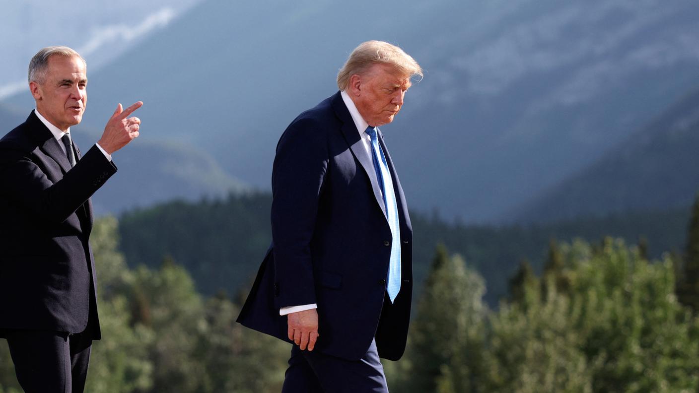 Trump e il primo ministro canadese Mark Carney