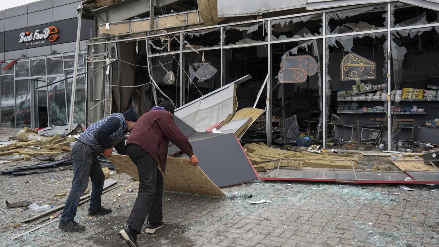 I datti prodotti da un drone russo a Kramatorsk