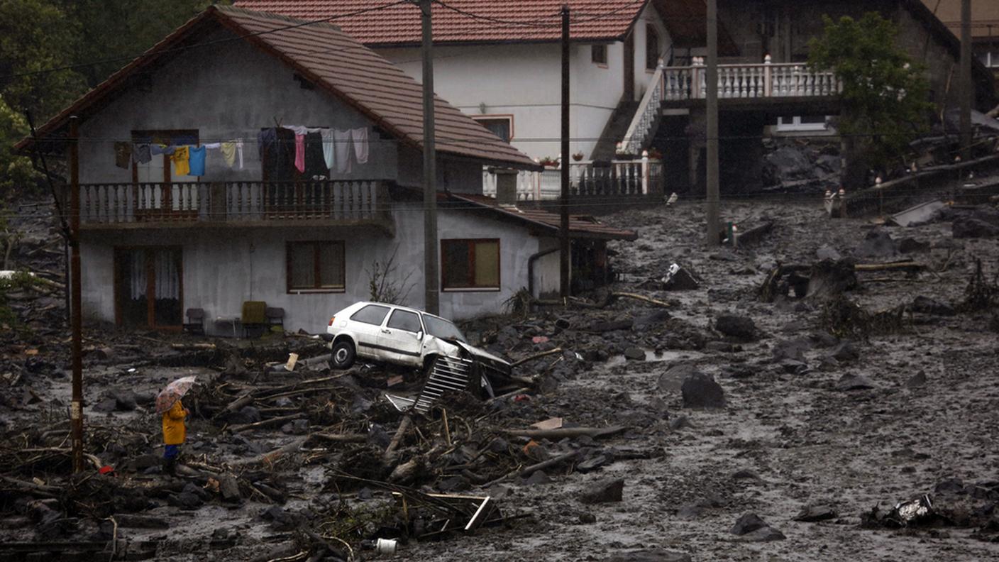 La furia delle acque nella cittadina di Zenica, in Bosnia