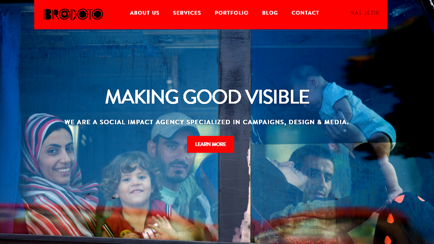 La homepage della start-up 