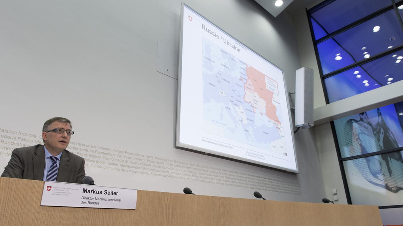Markus Seiler, direttore del SIC, durante la presentazione del rapporto