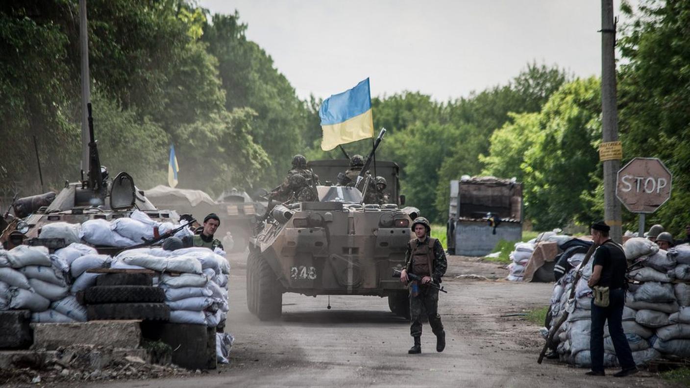 Soldati ucriani a Slaviansk, nell'est del paese