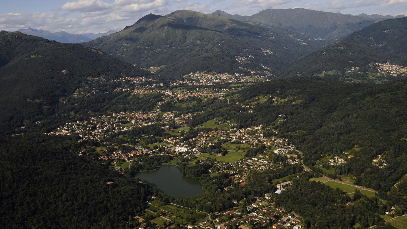 Una veduta dall'alto di Origlio