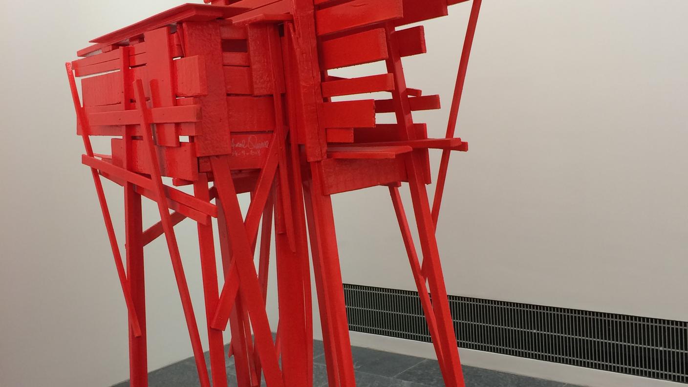 Una delle numerose sculture della collezione Ghisla