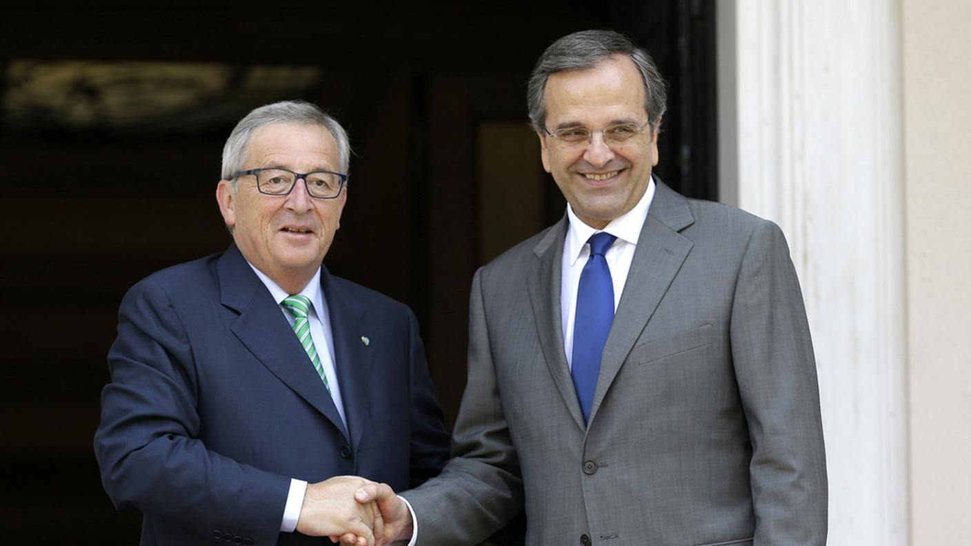 Jean Claude Juncker e Antonis Samaras
