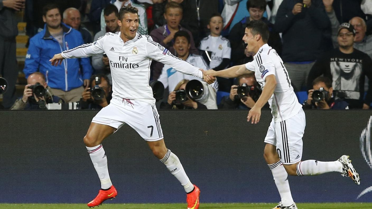 Ronaldo con il nuovo arrivo James Rodriguez