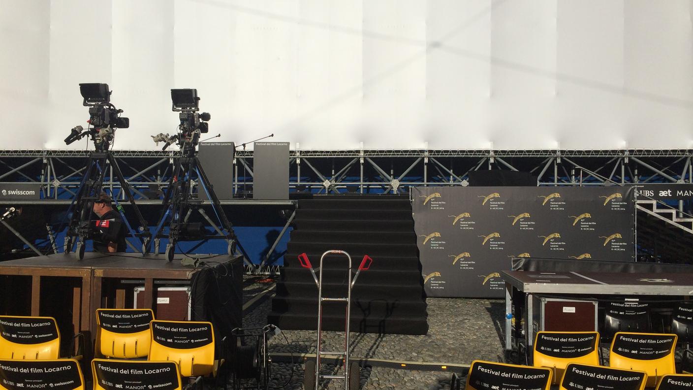 Pronte anche le telecamere e le postazioni dei presentatori