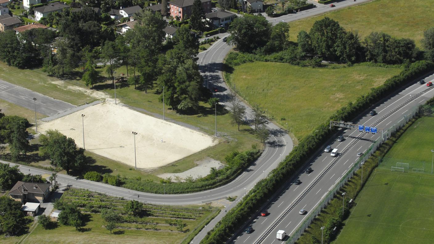 L'area prevista per il Palacinema tra Locarno e Ascona