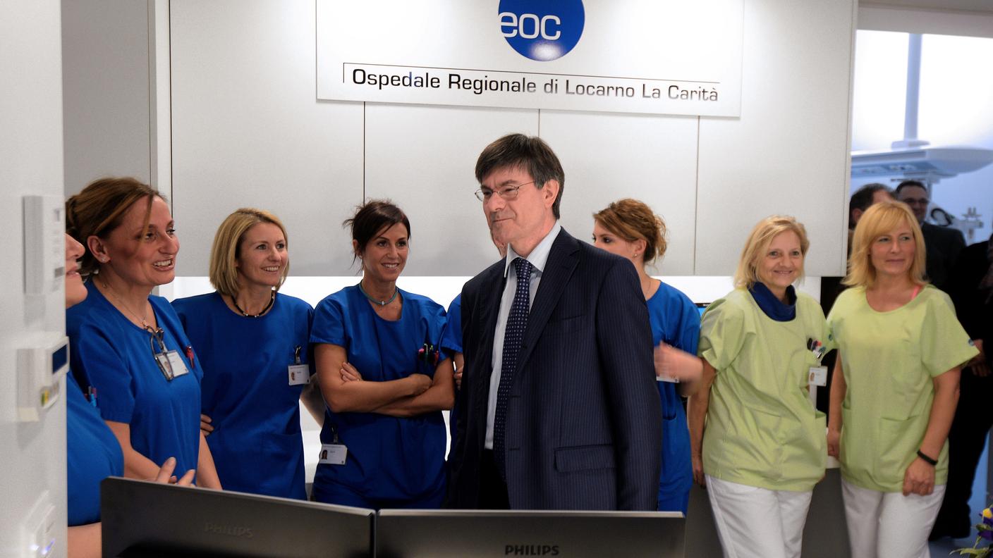 Giorgio Pellanda in visita alla Carità