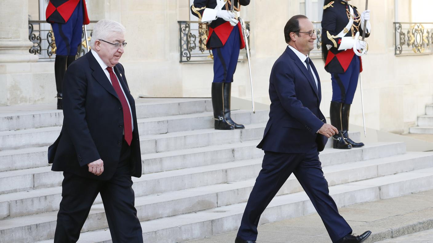 I due presidenti, Fuad Masum (Iraq) e François Hollande