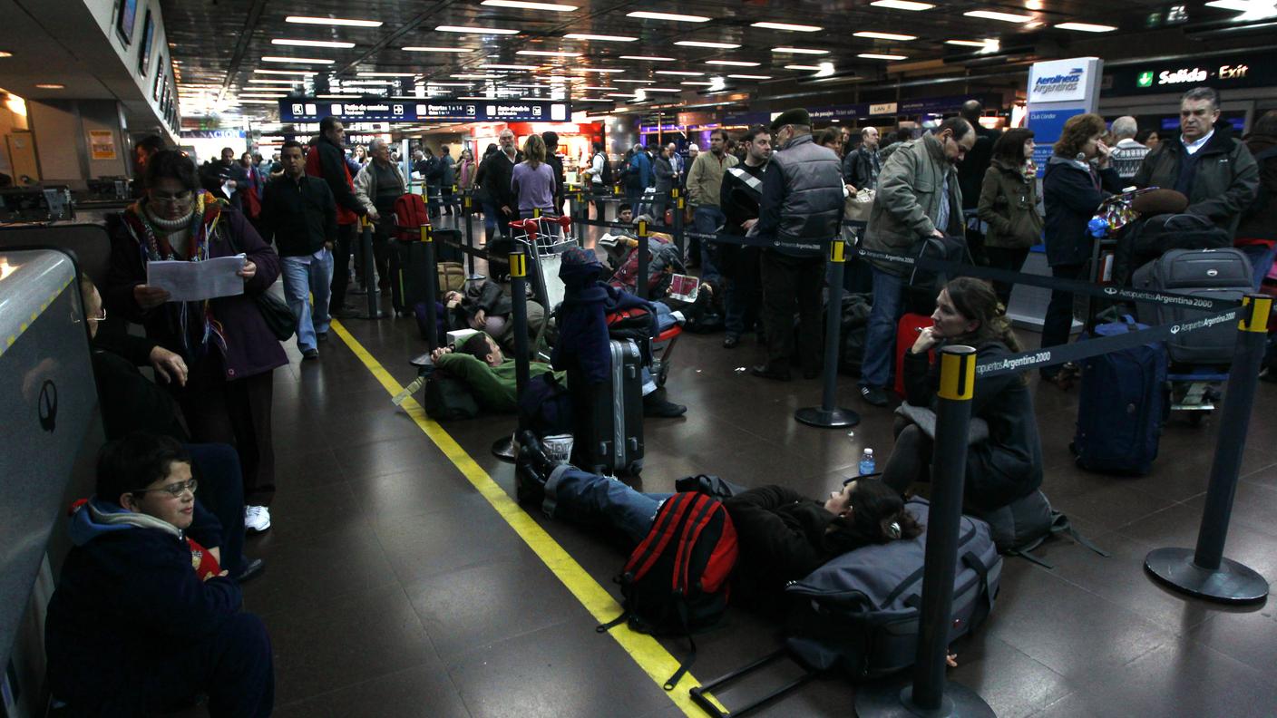 Un'immagine scattata all'aeroporto di Buenos Aires