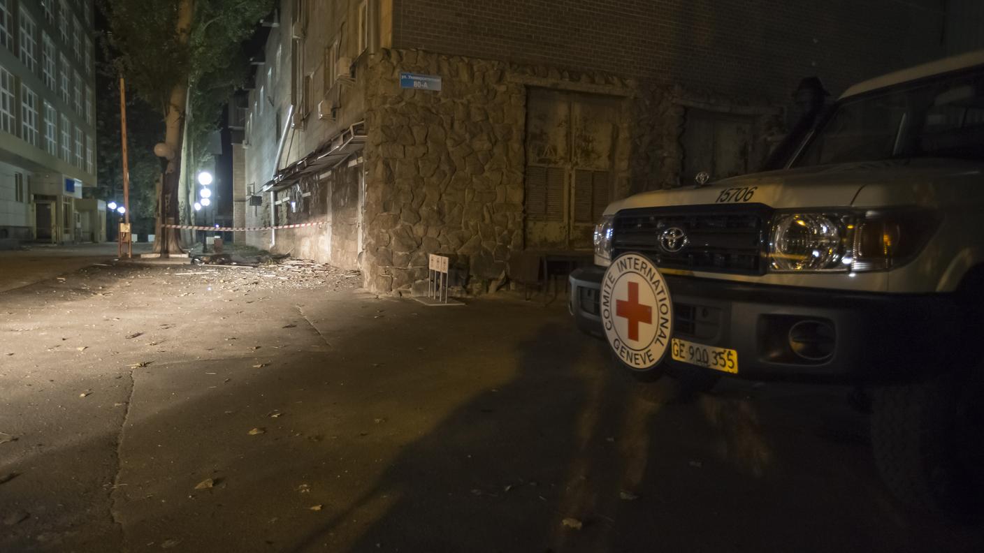 L'edificio del CICR è stato danneggiato dai bombardamenti di giovedì