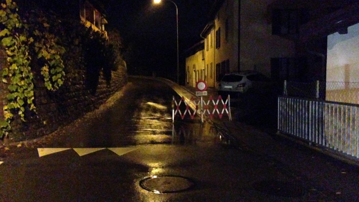 Circolazione vietata nell'area sotto osservazione