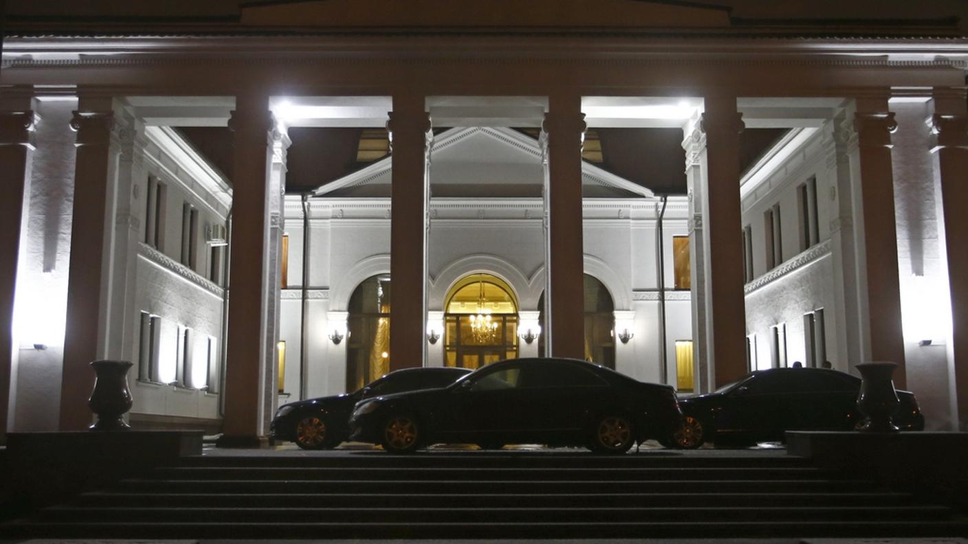 Il palazzo del Governo a Minsk, sede dei negoziati tra ribelli e autorità ucraine