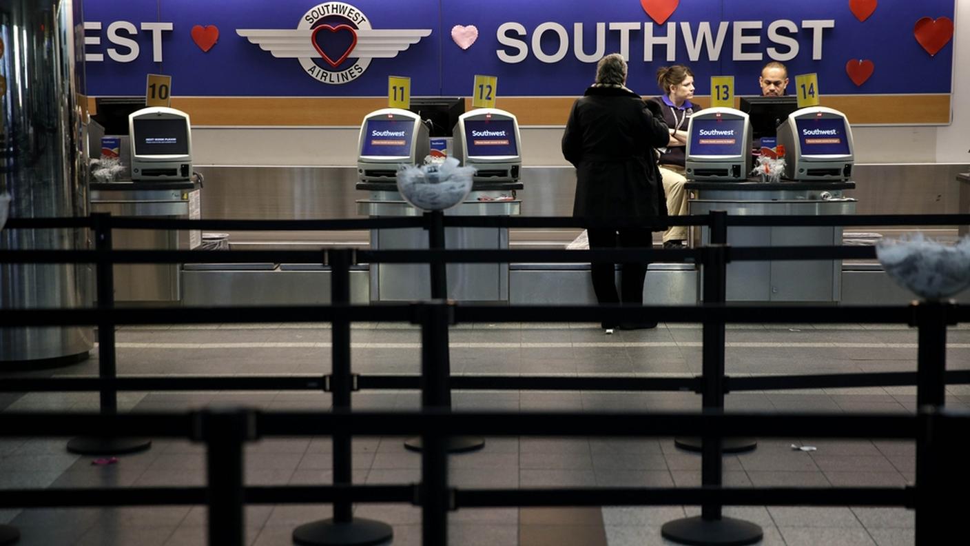 Nessuno agli sportelli del check-in