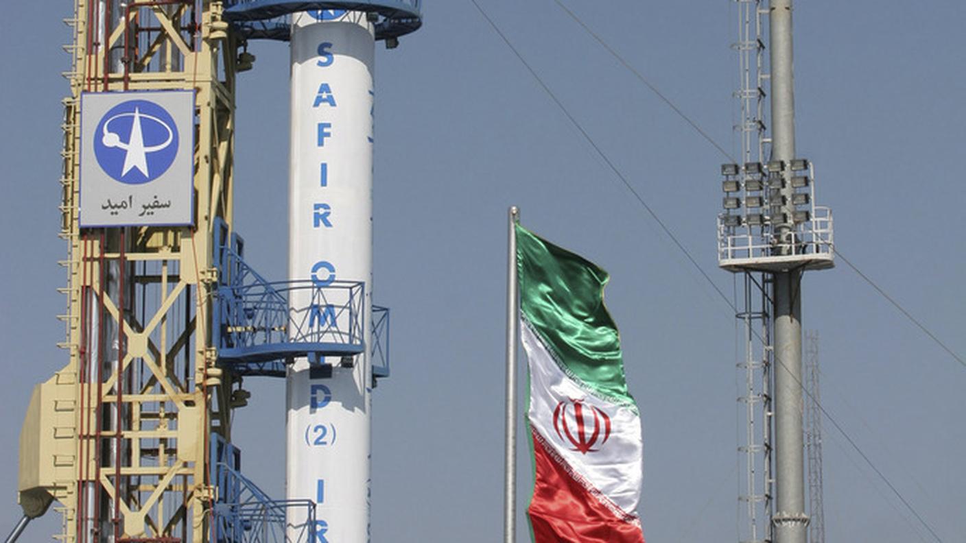 Il vettore Safir sulla rampa di lancio nel 2009