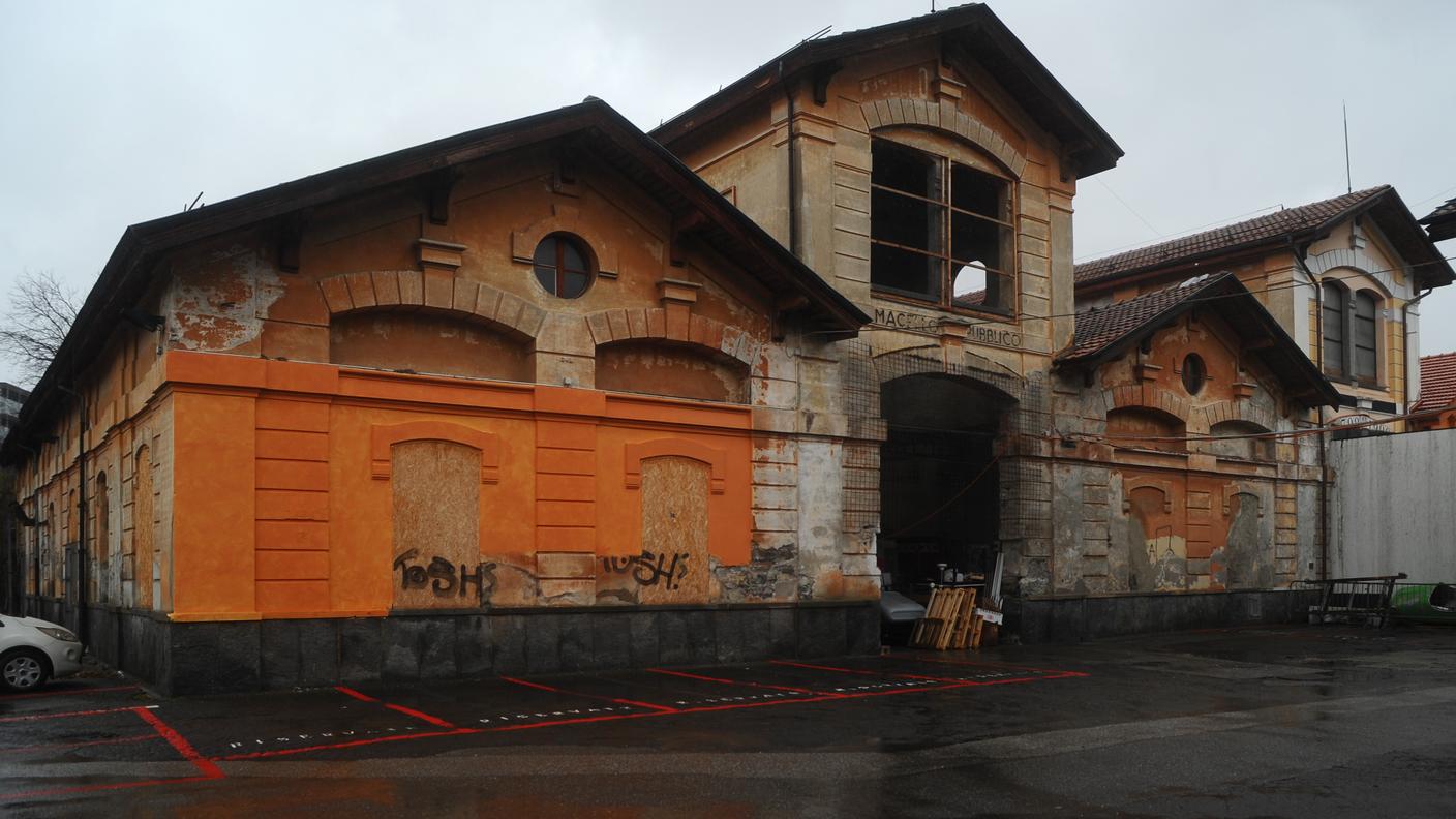 Un'immagine dell'esterno dell'ex Macello di Lugano