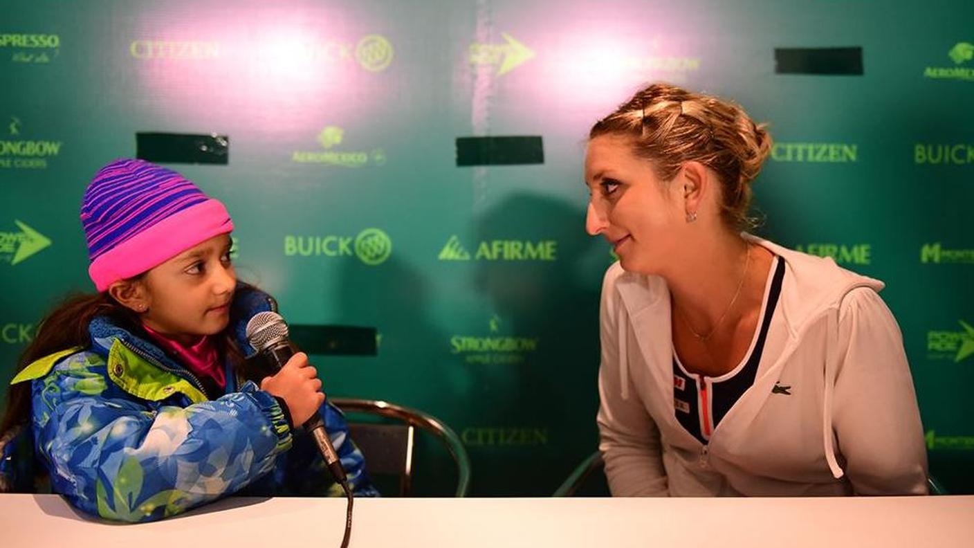 La Bacsinszky a colloquio con Melissa