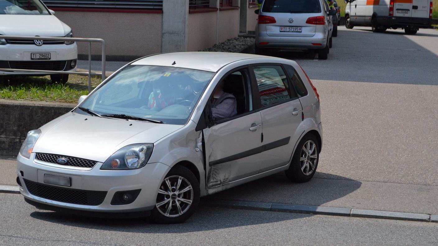 La Ford Fiesta coinvolta nell'incidente di lunedì a Manno
