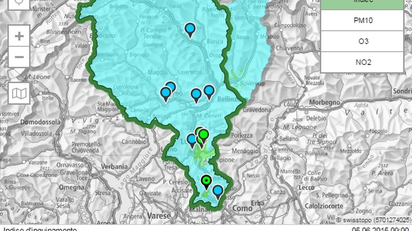 I rilevamenti in Ticino