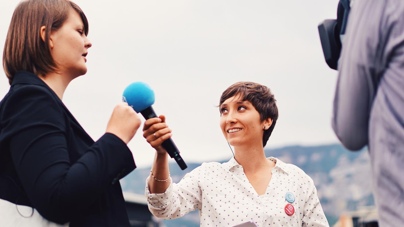 Sophie Badoux (RTS) ha condotto la diretta di sabato in streaming