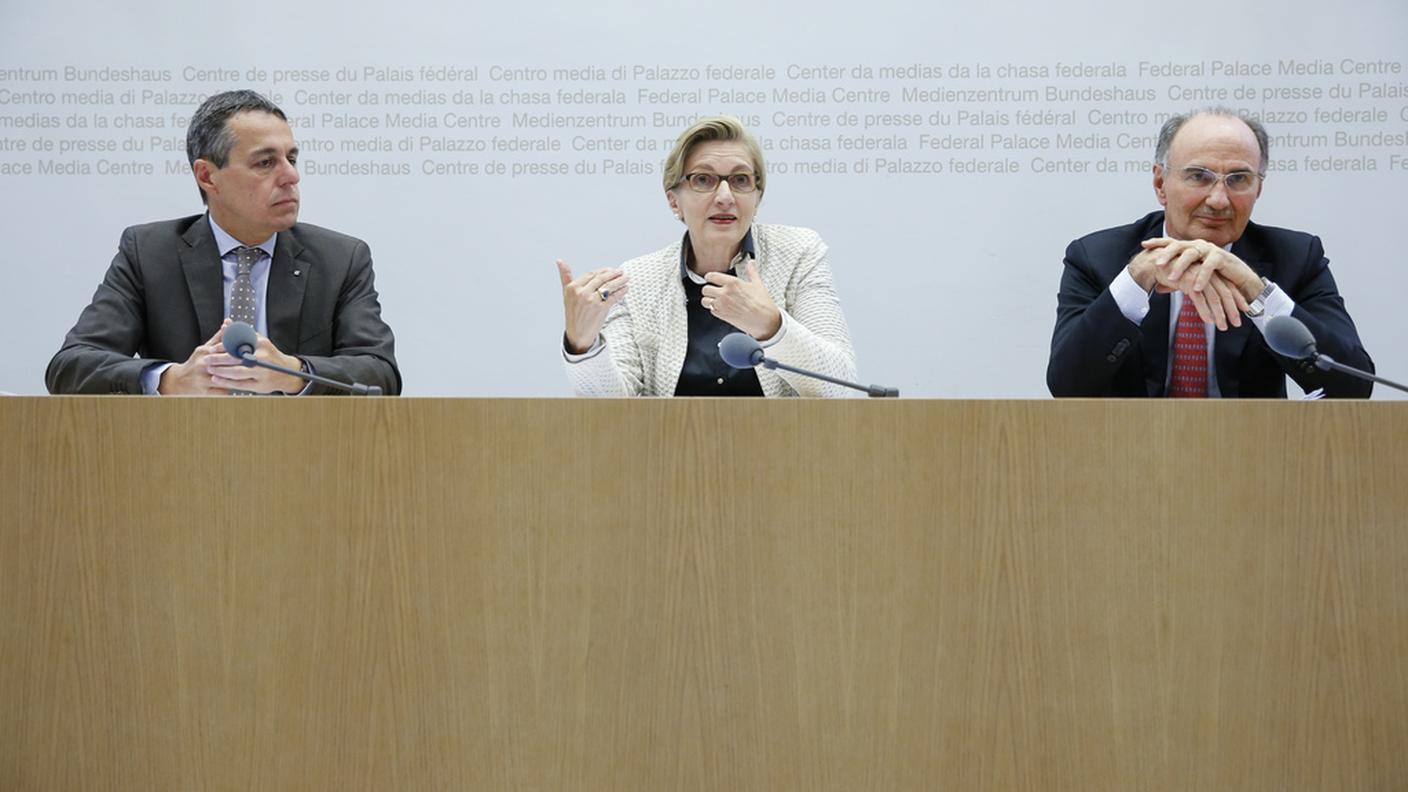 Ignazio Cassis, Gabi Huber e Felix Gutzwiller