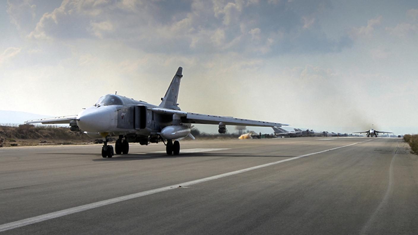 Uno dei jet russi impiegati nei bombardamenti