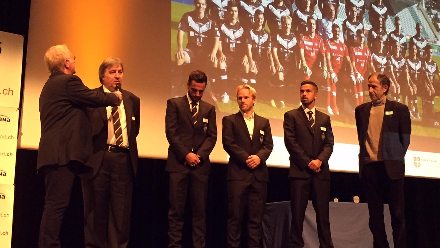Una rappresentanza del FC Lugano