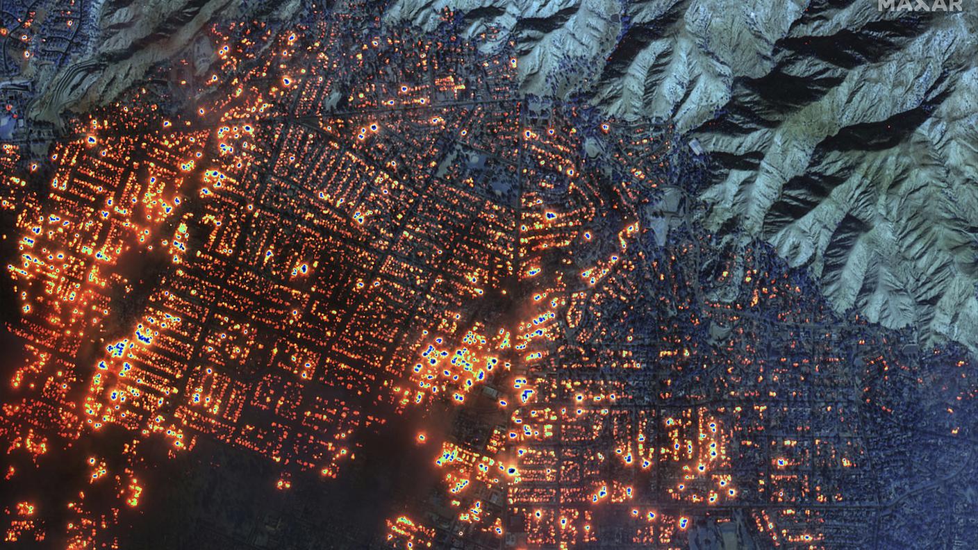 Immagini satellitari degli incendi