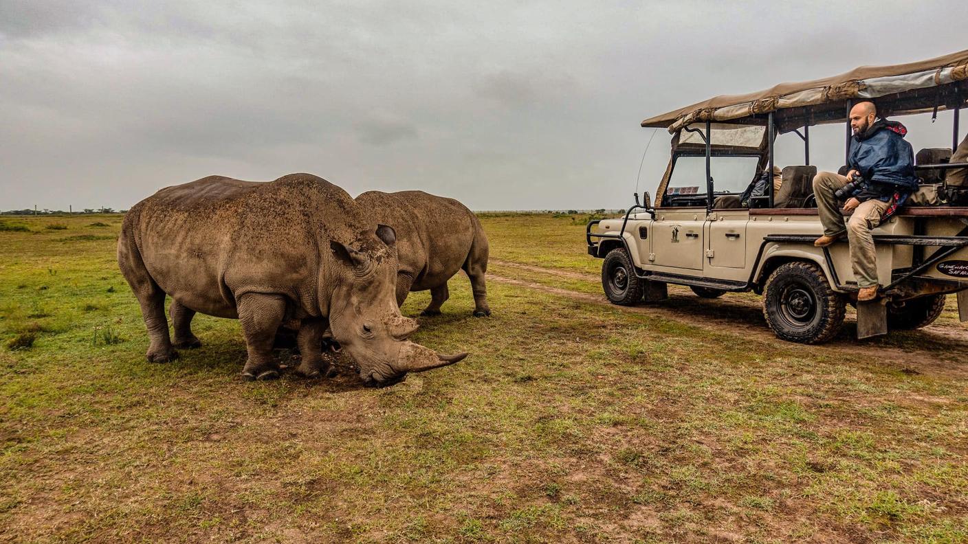 Christopher Walti in uno dei suoi viaggi in Africa