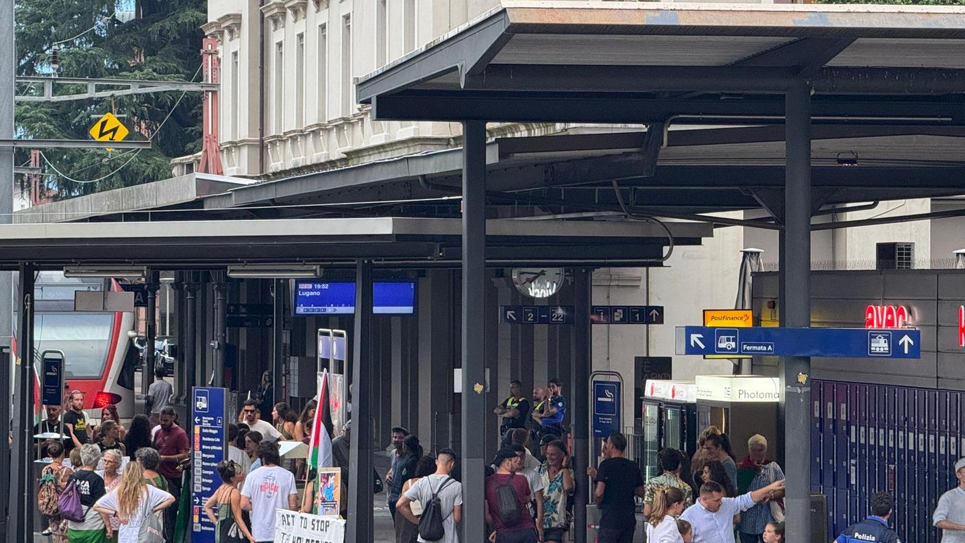 Presidio alla stazione ferroviaria di Locarno