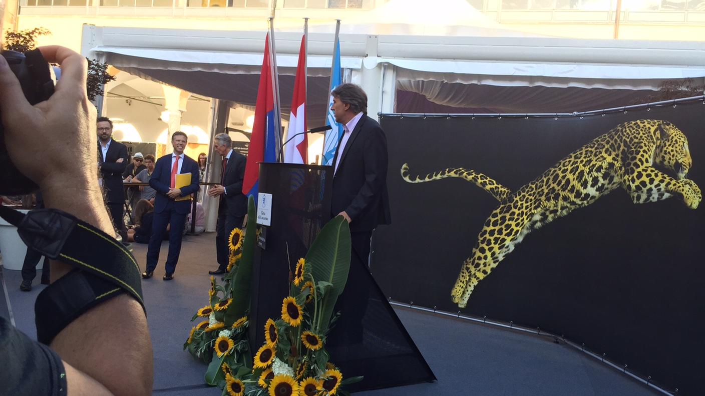 Manuele Bertoli alla cerimonia d'inaugurazione