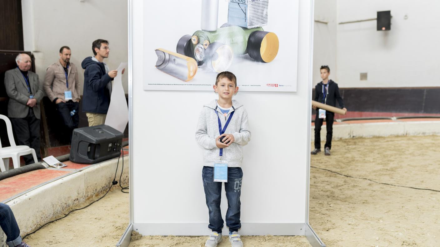 Maurizio Milesi di Lumino (con "Il Trattore del Contadino") durante la giornata di premiazione