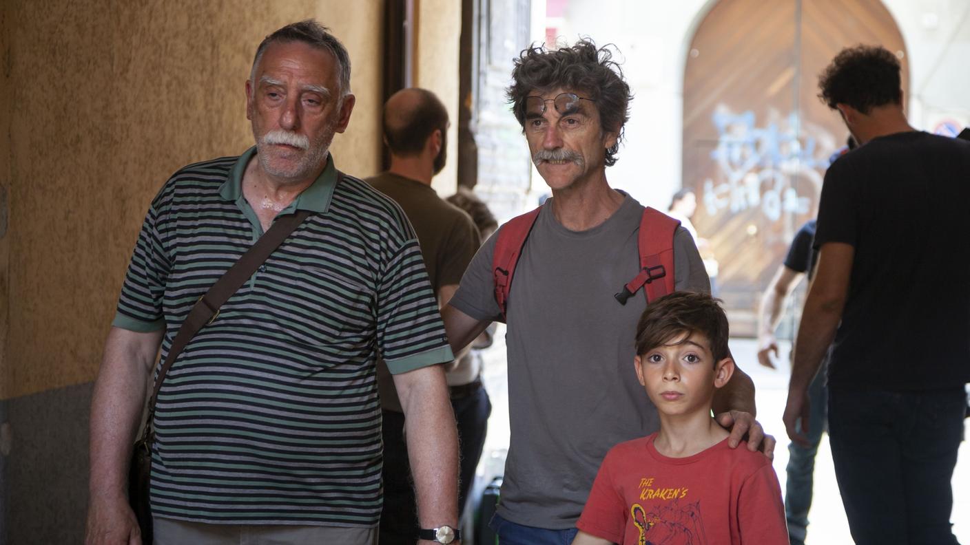 Silvio Soldini con i due protagonisti di Olmo