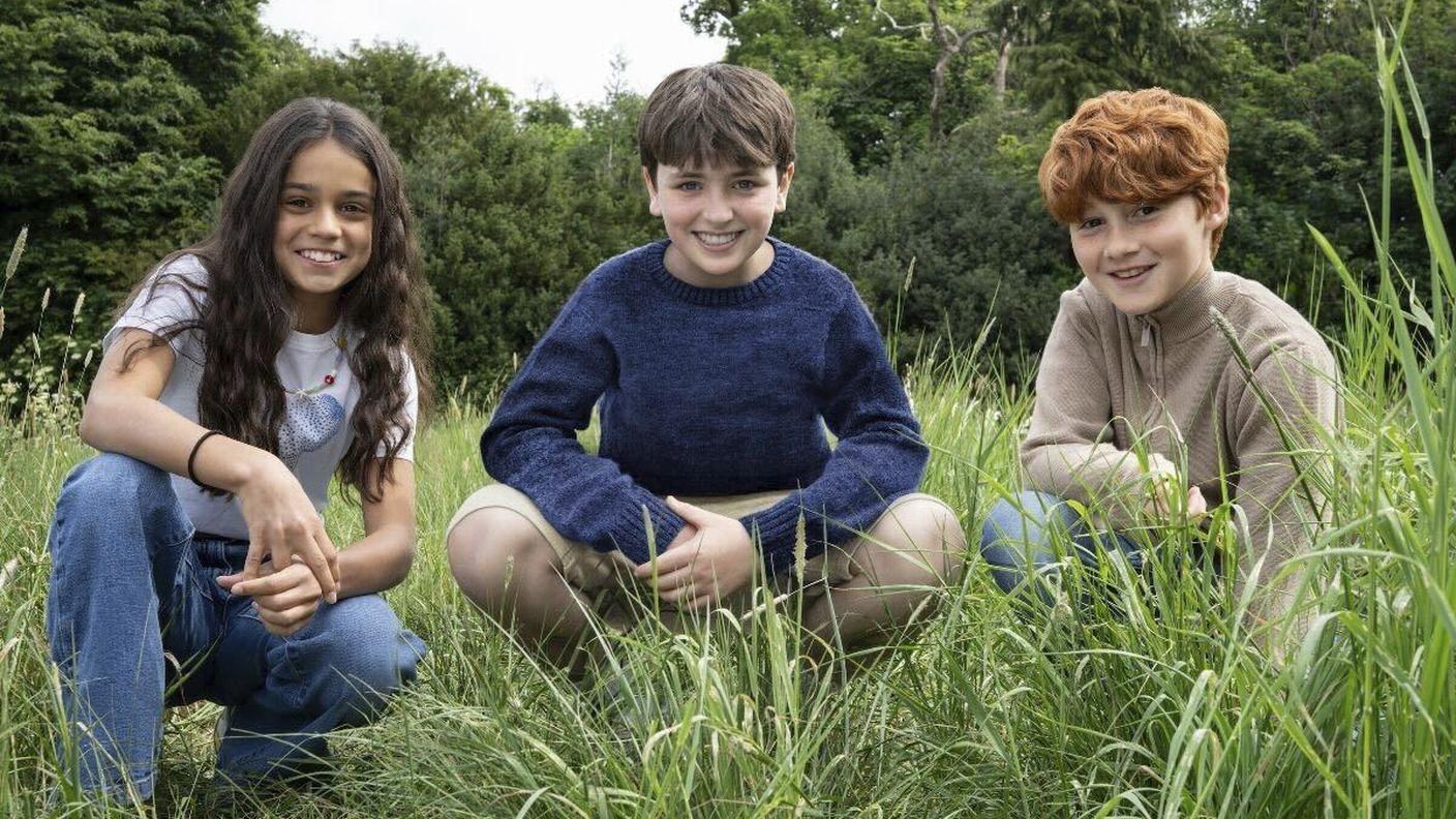 Da sinistra: Arabella Stanton (Hermione Granger), Dominic McLaughlin (Harry Potter) e Alastair Stout (Ron Weasly)