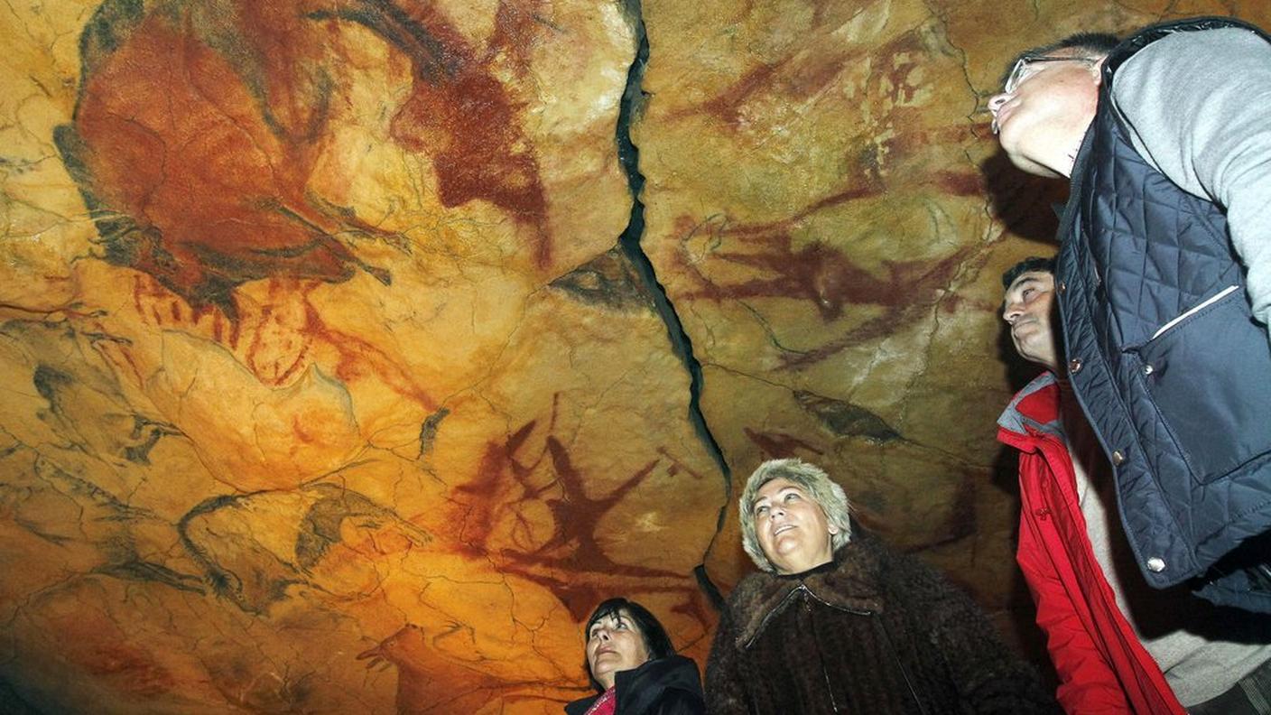 Una piccola porzione degli splendidi graffiti che si estendono su una lunghezza di 270 m
