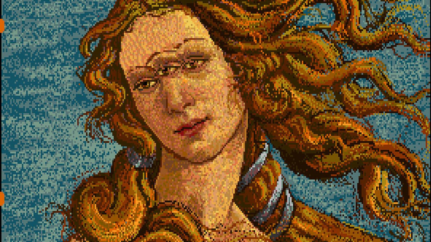 La "Venere di Botticelli" con pixel e tre occhi