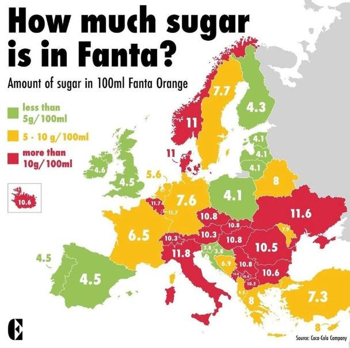 Quanto zucchero contiene la Fanta