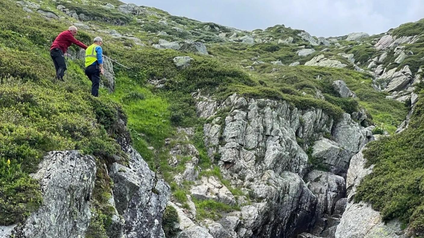 Il paesaggio accidentato dell'alpe Niemet rende difficile e pericolosa la ricerca di animali smarriti