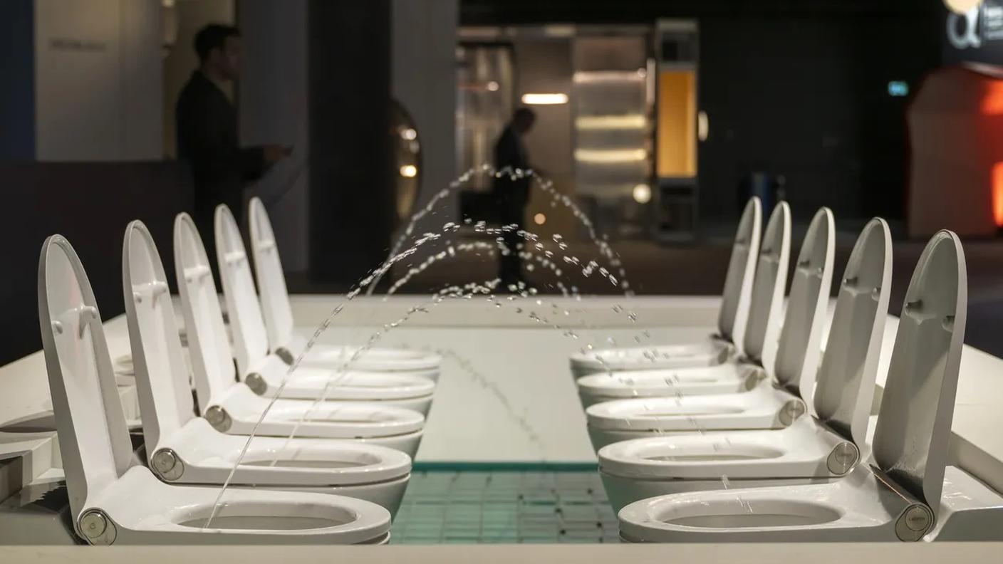 Moderni WC dell’azienda Laufen alla fiera Swissbau di Basilea